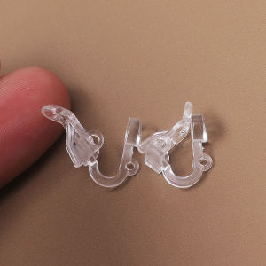 Resin Ear Cuff to Ear Stud Converter Invisible Womens DIY Material Jewelry Ear Hook Accessories Geometric Pattern Fresh out