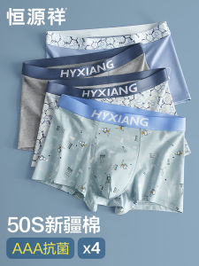 Hengyuanxiang Teen Panties Boys Cotton Antibacterial Boxer Students Youth Development Period Breathable Boxer Shorts