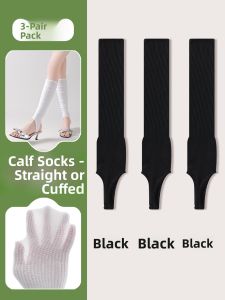 JINGCHI | Summer Thin Footwear Socks Womens New Half Palm Calf Socks Grey Leg Covers For Sandals Breathable Socks Comfortable Leggings