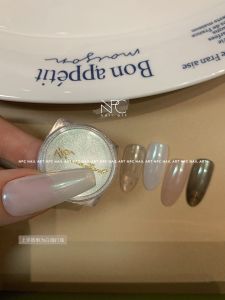 NPC Manicure Aurora Highlight Aurora Powder No Background Transparent Magic Mirror Pink White Moonlight Blue Overlay Super Delicate