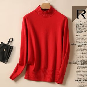 SHEBU | Retro Japanese Style Half-high Neck Knitted Sweater Green