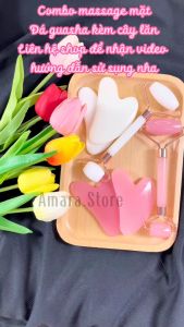 Cây Lăn Massage Mặt Guasha Massage Mặt Giúp Thon Gọn Nâng Cơ Trẻ Hóa Làn Da Bằng Nhựa Rensi