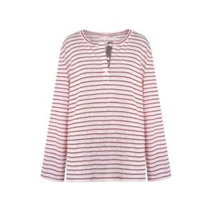 YUEZHONGWEI | เสื้อยืดแขนยาวผ้าไหมน้ำแข็งสีฟ้าลายทางสำหรับผู้หญิงในช่วงฤดูร้อน เสื้อคลุมกันแดดบาง เสื้อคลุมปรับอากาศ ทรงหลวม สไตล์เกาหลี