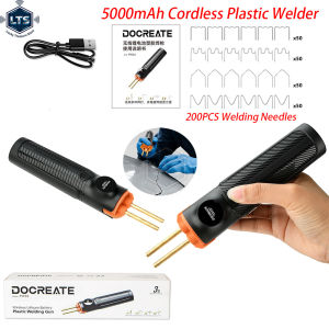 5000mAh Cordless Plastic Welder Type-C Rechargeable Plastic Welding Machine 200PCS Needles Heat Stapler Bumper Repair Kits