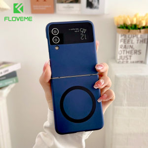 FLOVEME Skin Feel Matte Phone Case For Samsung Galaxy Z Flip 5 Flip 3 Flip 4 5G Wireless Charging Frosted Clear Shockproof Back Cover For Galaxy Z Flip 5 Flip 3 Flip 4