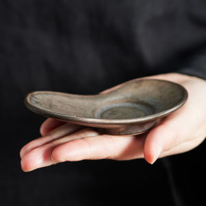 Ceramic Metal Glaze Cup Mat Japanese Creative Wealth Candle Holder Heat Resistant Pad Home Simple Anti-Scalding Cup Holder