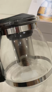 Bình pha trà Ấm trà thủy tinh Cherry S91 Bình lọc trà thuỷ tinh chịu nhiệt có lõi lọc Inox 304 Dung tích 1500ml