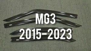 กันสาด MG3 คิ้ว กันลม ดำทึบ เอ็มจี3 MG3 MG 3  2015 - 2023 ใส่ร่วมกันได้ R