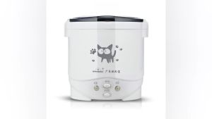 Nồi Cơm Điện Mini Di Động MultiCooker Dung Tích 1.0L 12V 24V 220V Cho Ô Tô Xe Tải Sử Dụng Tại Nhà IH Điện Từ Làm Nóng Titan