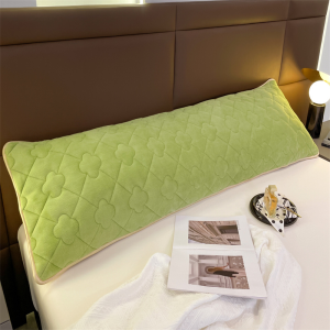 Túi Đựng Gối Dài Bằng Vải Nhung Coral Cotton Lót Lông Cừu Sữa Đơn Cho Cặp Đôi Mùa Đông Ấm Áp Túi Đựng Gối Dài Hình Chữ Nhật