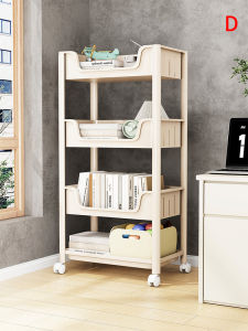 Book Organizer Storage Rack with Wheels Multi-layer