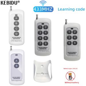 KEBIDU | 433MHz Remote Control Learning Code 1527 1000m Long Range Wireless Controller Transmitter for Water Pump Tubular Motor Lamp