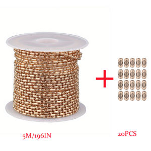 5M/196IN 1roll Tassel Bamboo Chain Alloy Bead Chain For DIY Bracelet Necklace Jewelry Making Chain Accessories