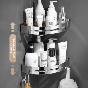 No-Drill Bathroom Triangle Organizer