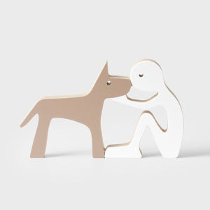 Đồ Trang Trí Phòng Khách Sáng Tạo Emoticon Office Desktop Healing Series Stability Emotional Small Gift Modern Minimalist Wood