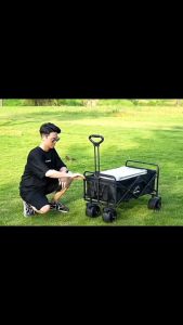 DAMAII รถเข็นแคมป์ปิ้ง รถเข็นของจ่ายตลาด รถเข็นล้อใหญ่ รองรับน้ำหนักได้200kg รถเข็นพับได้