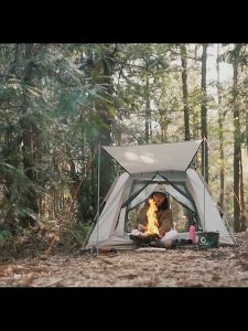 Quick-Set 6-8 Person Family Camping Tent with Automatic Opening UV Protection and Mosquito Net
