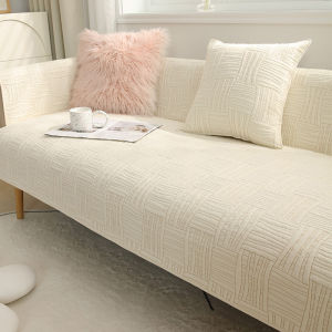 Export Cotton Sofa Cushion All Year Round Neutral Cushion Non-Slip Fabric Four Seats and One Imperial Concubine Pure Cotton 2024 New Arrival
