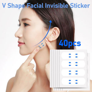 Dorisna 40pcs Lifting Face Stickers Invisible Transparent Thin Face Patche Lift Tools V-Shape Facial Wrinkle Sagging Skin Adhesive Tape