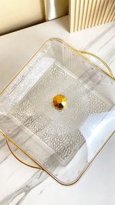 NexXio Wadah Saji Tempat Penyimpan Makanan Dengan Tutup Tempat Buah & Roti Multifungsi Bahan Plastik