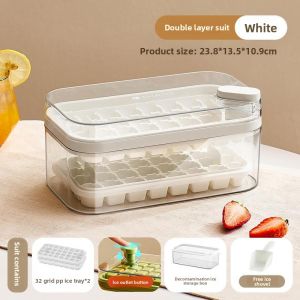 MONLEYTA | Japanese Food Grade Ice Cube Mold Pressed Ice Tray For Home Fridge Self Made Ice Block Storage Box Ice Making Essential