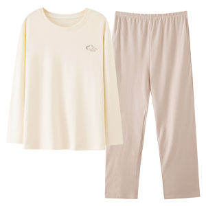 Bộ đồ ngủ MiiOW nam làm bằng vải cotton dài tay thoải mái