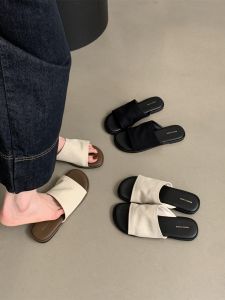 Linen Slippers Womens Summer Outwear New Arrival Womens South Korea Sandals Retro Casual Fairy Holiday Flat Beach Shoes