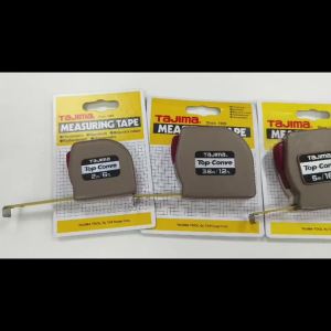 TAJIMA Stainless Steel Metric & Imperial Tape 1Pcs with Clip Automatic Lock Mini Tape 2/3.6/5m Precision Measure Tool TOP Series