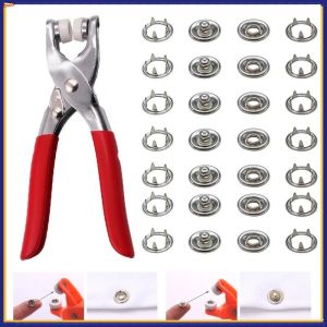 9.5mm Metal Sewing Prong Rings Snap Button Pliers Fastener Stud Button DIY Fixing Tool Household Supplies