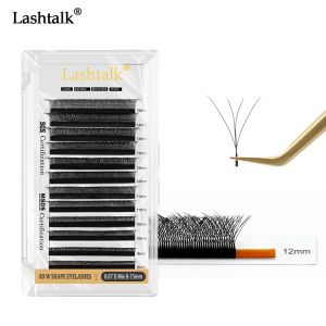 Lashtalk 4D W Hình Dạng Khối Lượng lông mi nối dài Premade Người hâm mộ Lông mi giả Nở Chồn Giả Lai Tự Nhiên Trang Điểm Mềm Mại Từ Nagaraku Curl B C D