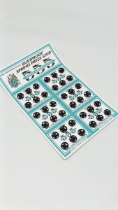 Kancing Cetet / Jepret Warna Hitam Merek 555 Harga Per Lembar isi 36 Pcs