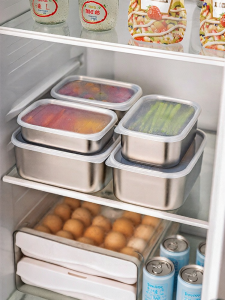 MODERN SWEETHOME | Freshness Preservation Stainless Steel Food Container Refrigerator