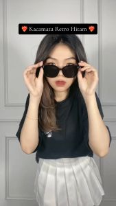 Onefashionmall Kacamata Retro Hitam Gaya Korea Fashion Style Wanita Pria Sungles Eyewear Kaca Mata Kucing Pan KC001