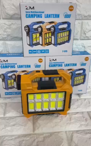 Senter LED Solar Portabel Senter Tenaga Surya Lampu Darurat Cas Ulang + Powerbank 3in1 Waterproof Lampu Berkemah Light Outdoor Camping Hiking Multifungsi