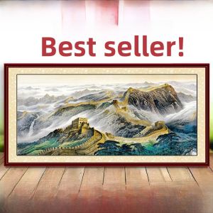 Modern Decorative Painting Wall Paper Self Adhesive Office Living Room Mountain View Landscape Picture Frame Chinese Style