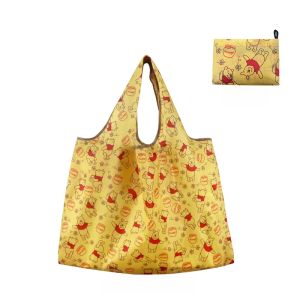 Portable Bear Winnie Environmental Protection Shopping Bag Oxford Cloth Lightweight Foldable Single Shoulder Waterproof Pocket