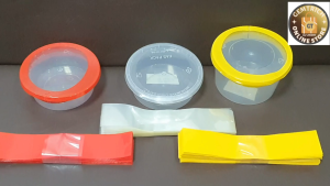 PVC Shrink Wrap Plastic Sealer Tape Shrinkable Cap Microwavable Round Rectangular Tub Container