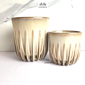 The Leaferie Omari plant pots. Ceramic flowerpot . flowerpots . flower pot . planter . planters