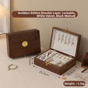 FANHAN | Luxurious Lockable Jewelry Box for Ladies Gold Accessory Storage