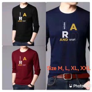 Promo Sweater Keren Kaos Pria Hard Work and Stay Humble Crewneck Trendy Sweatshirt Elegan Sweter New