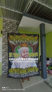 BENDERA PECINTA SHOLAWAT UK 200X300 FULL PRINTING BONUS STIKER TANPA PREE ORDER