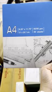 กระดาษไขเขียนแบบ เดลต้า Delta Tracing Paper A4 แบบไม่มีกรอบ หนา 90/95 แกรม กระดาษสีขาวมุก | KKNT