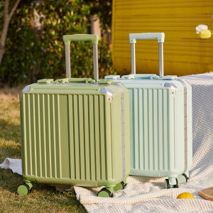 18"20 Inch Carrier Womens Aluminum Frame Small Cabin Travel Suitcase With Silent Wheels Mens Trolley Roller Luggage Bag Check-in Case Free Shipping