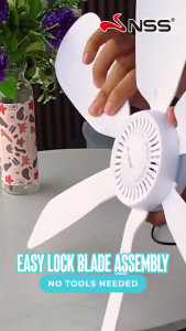 6 blades USB Charging Ceiling Fan Portable Hanging Fan Easy To Carry And Use