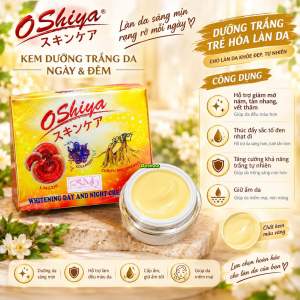 Kem Dưỡng Da OShiya Whitening Day and Night Cream 20g – Hỗ Trợ Dưỡng Ẩm Làm Sáng Mịn Da