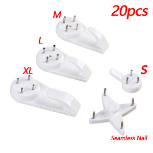 Home Decor 20Pcs/Set Wall Hook Plastic Invisible Nail Seamless Paintings Pictures Photo Frame Hanger Furniture Hanger Hooks Nail