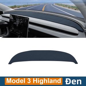 Tấm Che Bảng Điều Khiển Xe Điện Tesla Model 3 Highland 2024-2026 Chống Nắng Chống Tia UV Chống Trơn Trượt Chất Liệu Vải Flannel