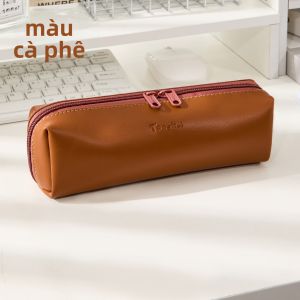 TONGHUI | Hộp Bút Da Thật Đơn Giản Sang Trọng Dung Lượng Lớn Chống Bụi