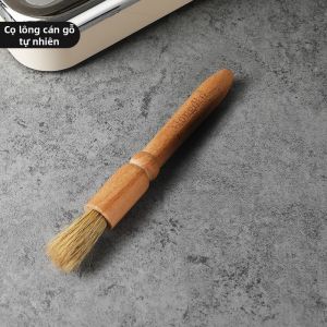 MONGDIO | Bàn Chải Làm Sạch Bột Cà Phê Tay Cầm Gỗ