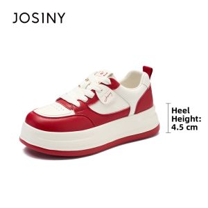 Josiny | Thick-soled Height-increasing Red Sneakers